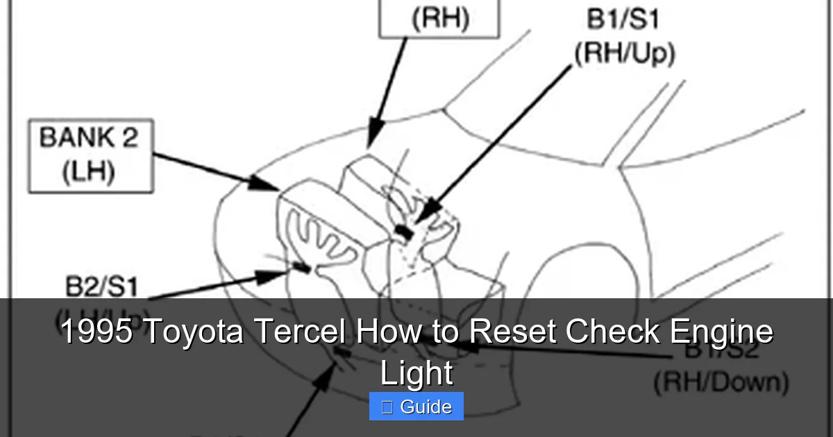 1995 Toyota Tercel How to Reset Check Engine Light