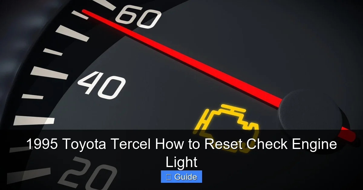 1995 Toyota Tercel How to Reset Check Engine Light