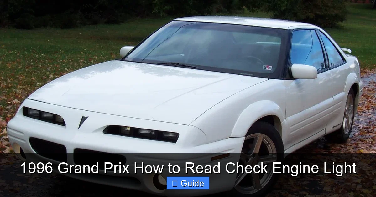1996 Grand Prix How to Read Check Engine Light