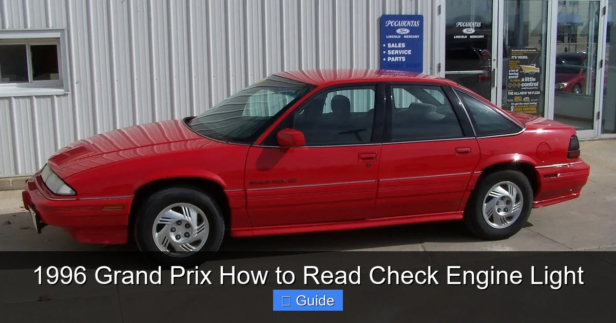 1996 Grand Prix How to Read Check Engine Light