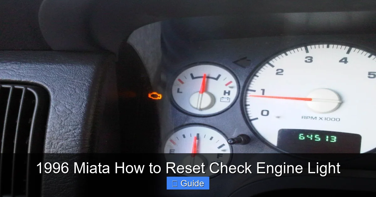 1996 Miata How to Reset Check Engine Light