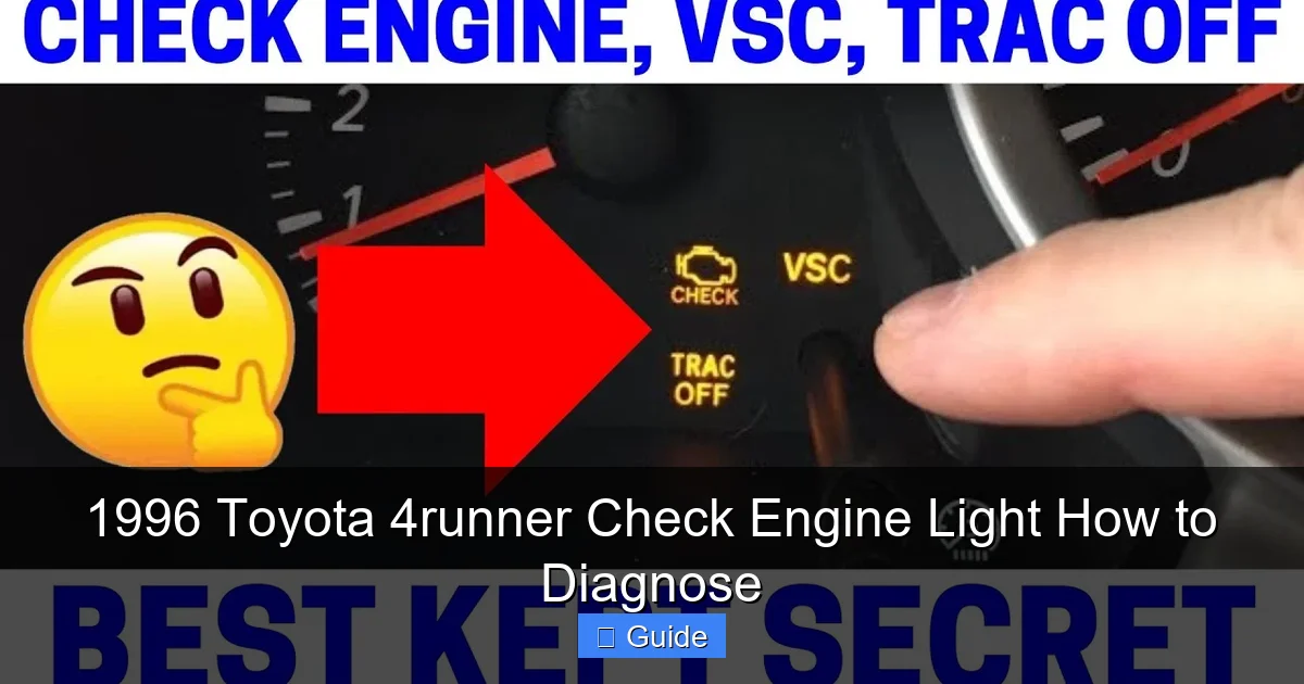 1996 Toyota 4runner Check Engine Light How to Diagnose