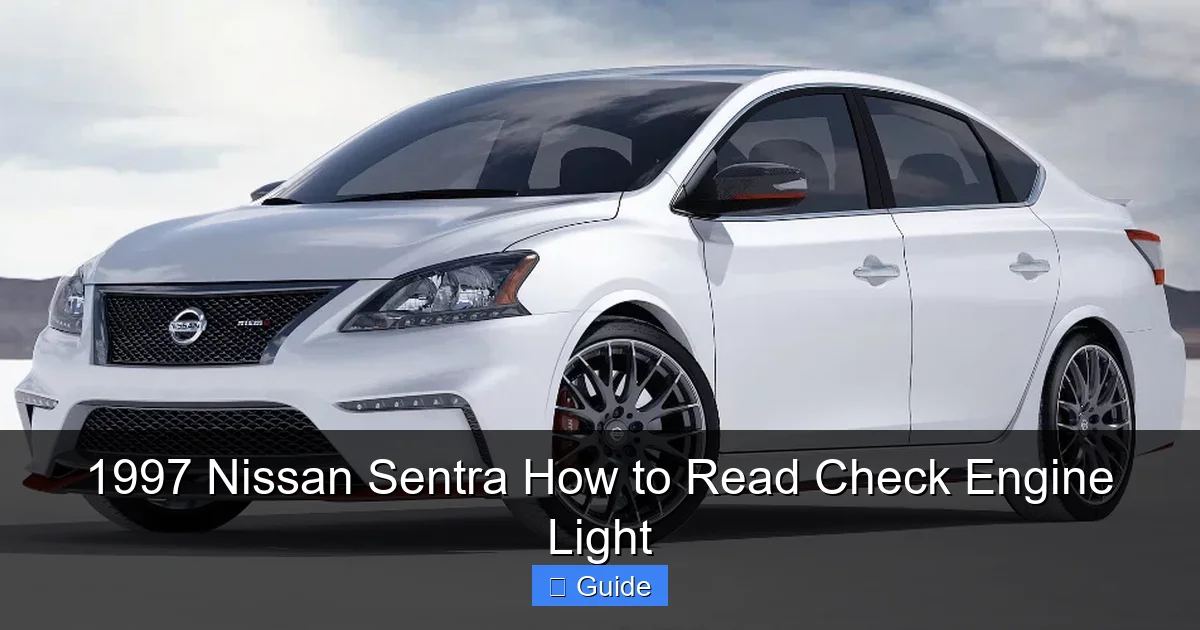 1997 Nissan Sentra How to Read Check Engine Light