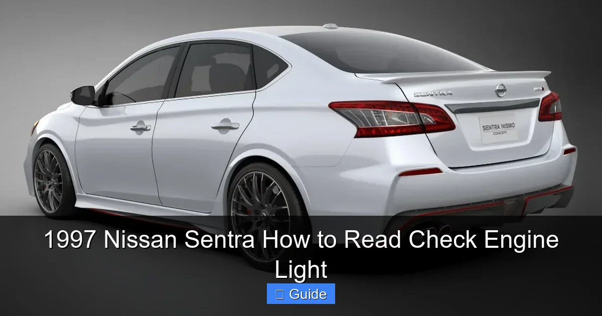 1997 Nissan Sentra How to Read Check Engine Light