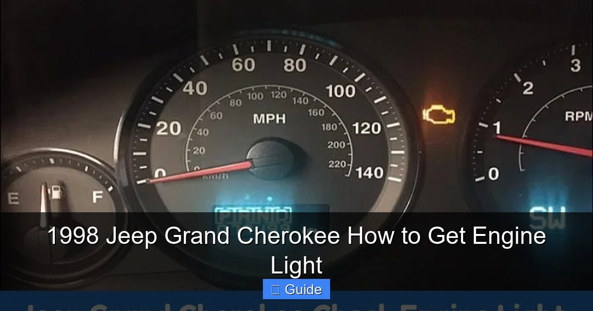 1998 Jeep Grand Cherokee How to Get Engine Light
