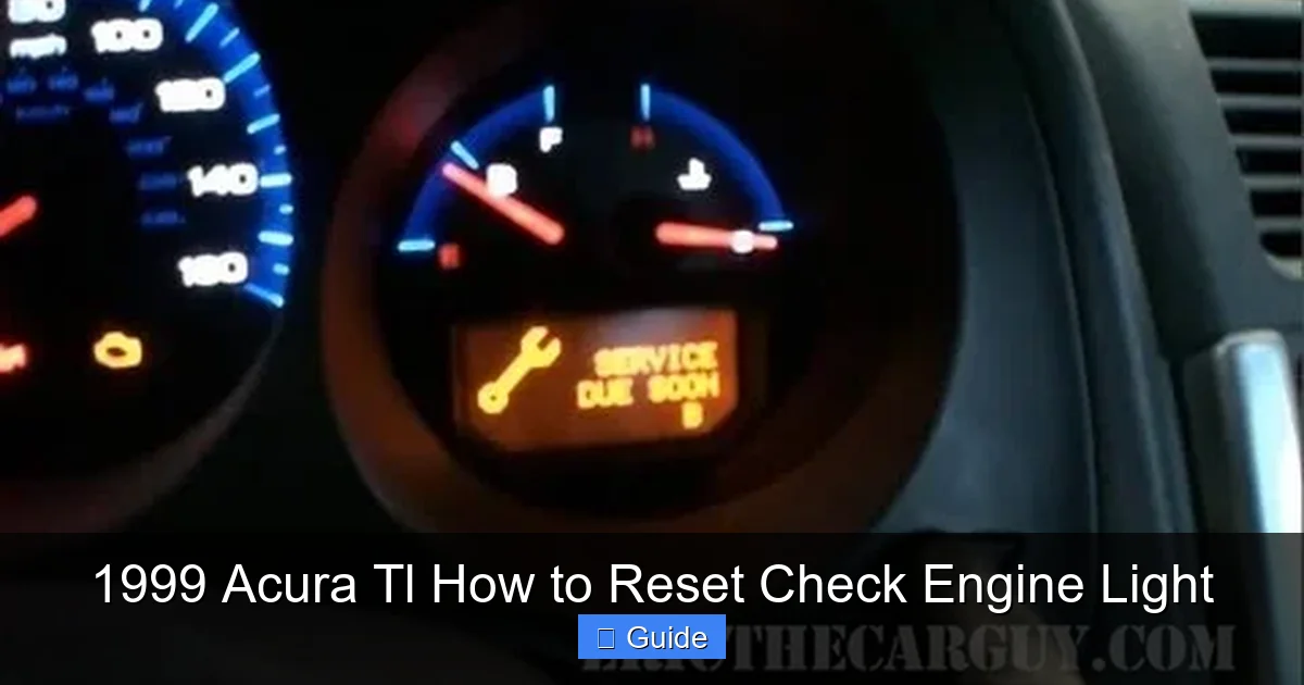 1999 Acura Tl How to Reset Check Engine Light
