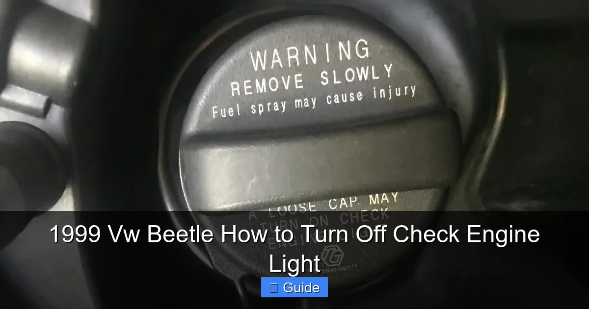1999 Vw Beetle How to Turn Off Check Engine Light