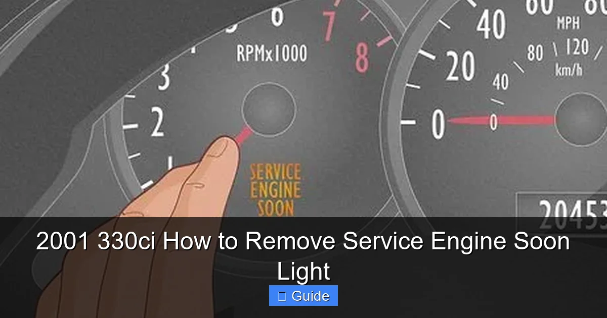 2001 330ci How to Remove Service Engine Soon Light