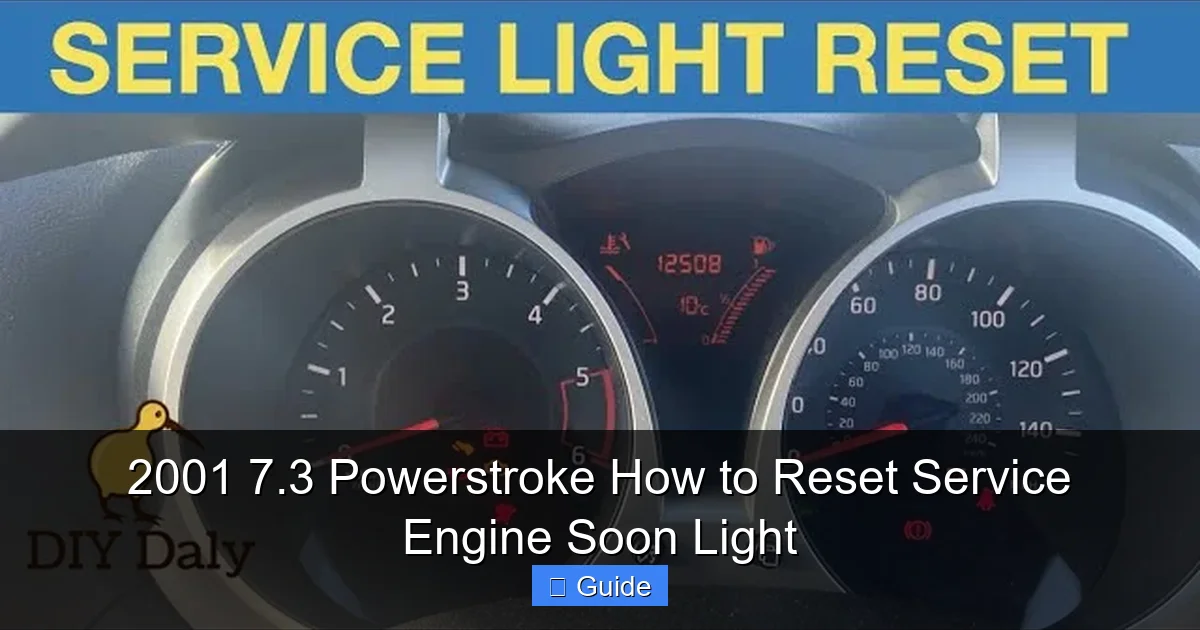 2001 7.3 Powerstroke How to Reset Service Engine Soon Light