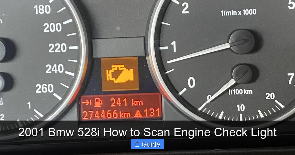 2001 Bmw 528i How to Scan Engine Check Light