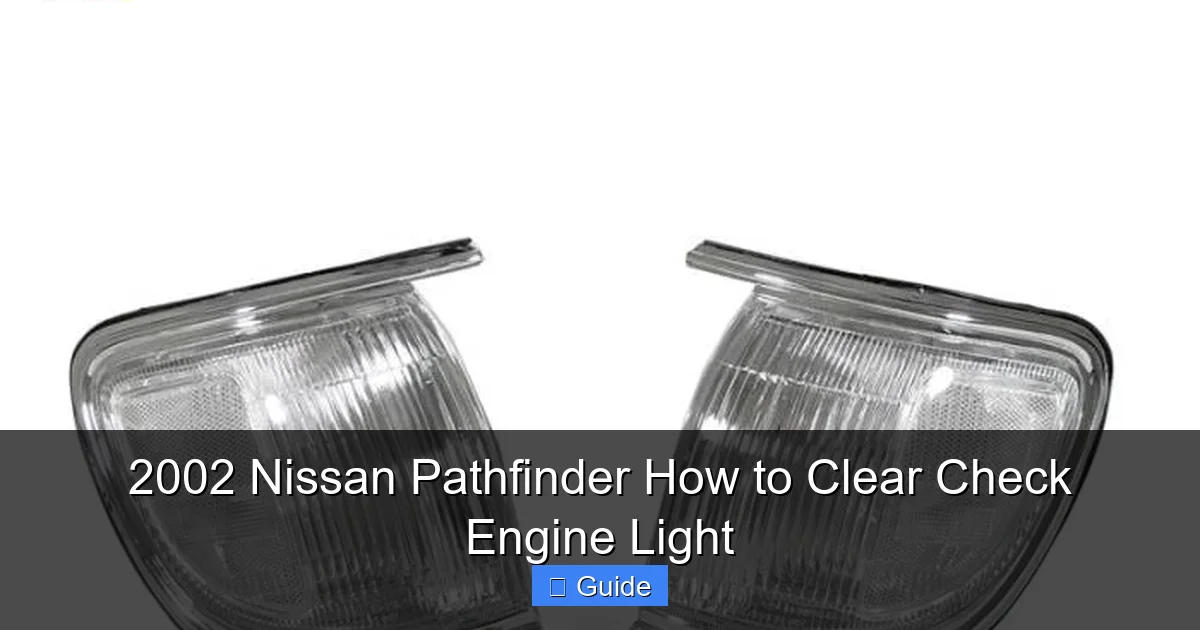 2002 Nissan Pathfinder How to Clear Check Engine Light