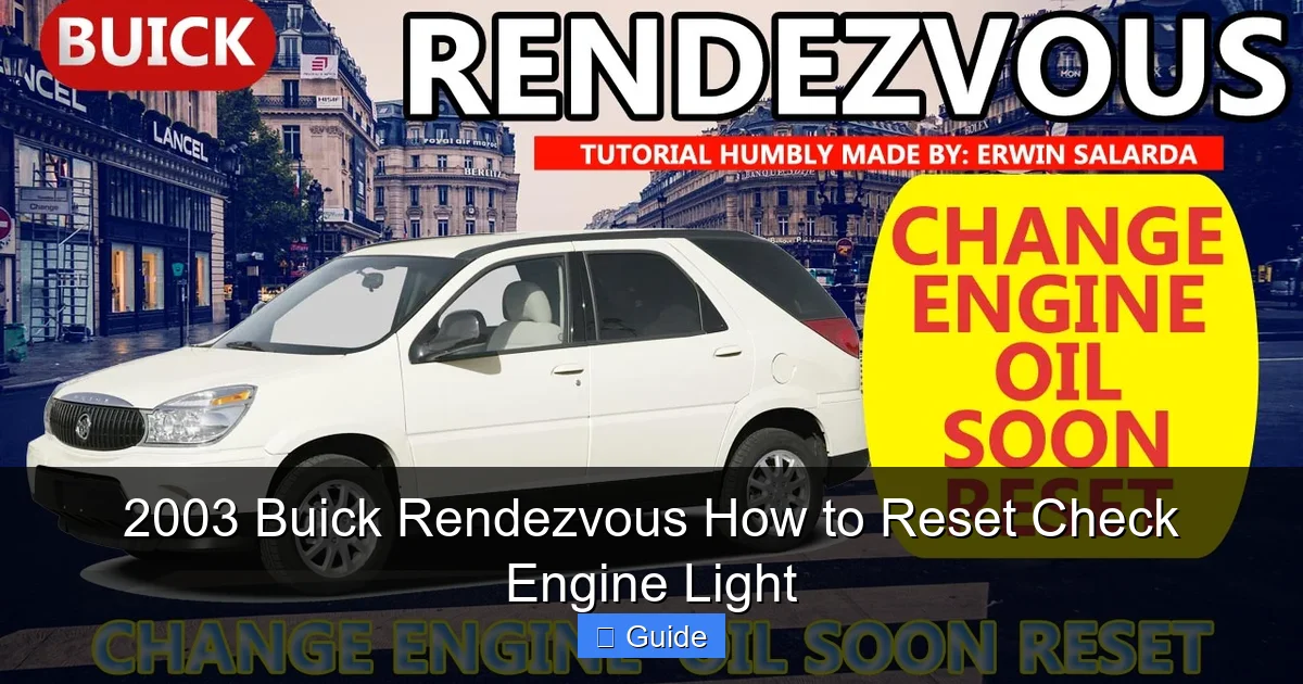2003 Buick Rendezvous How to Reset Check Engine Light