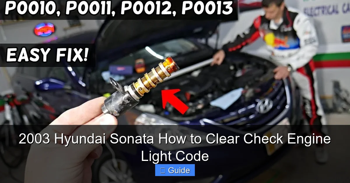 2003 Hyundai Sonata How to Clear Check Engine Light Code