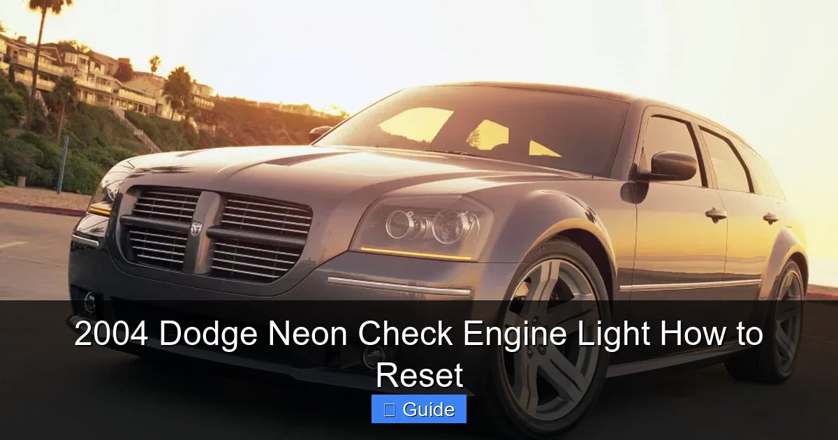 2004 Dodge Neon Check Engine Light How to Reset