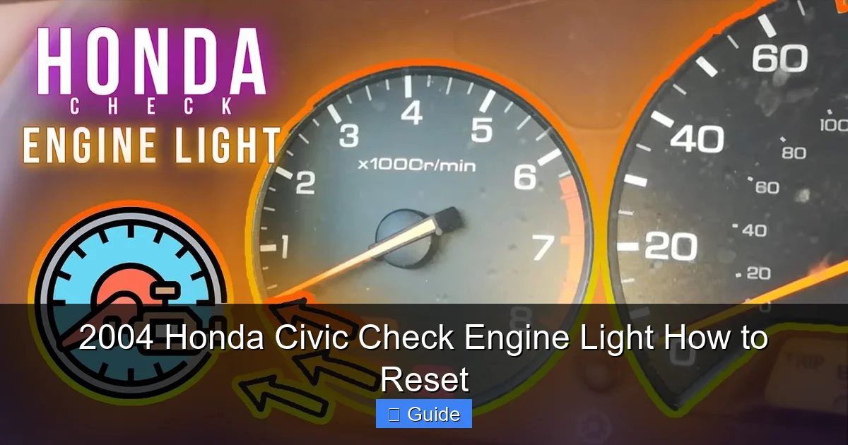 2004 Honda Civic Check Engine Light How to Reset