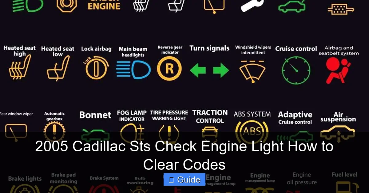 2005 Cadillac Sts Check Engine Light How to Clear Codes