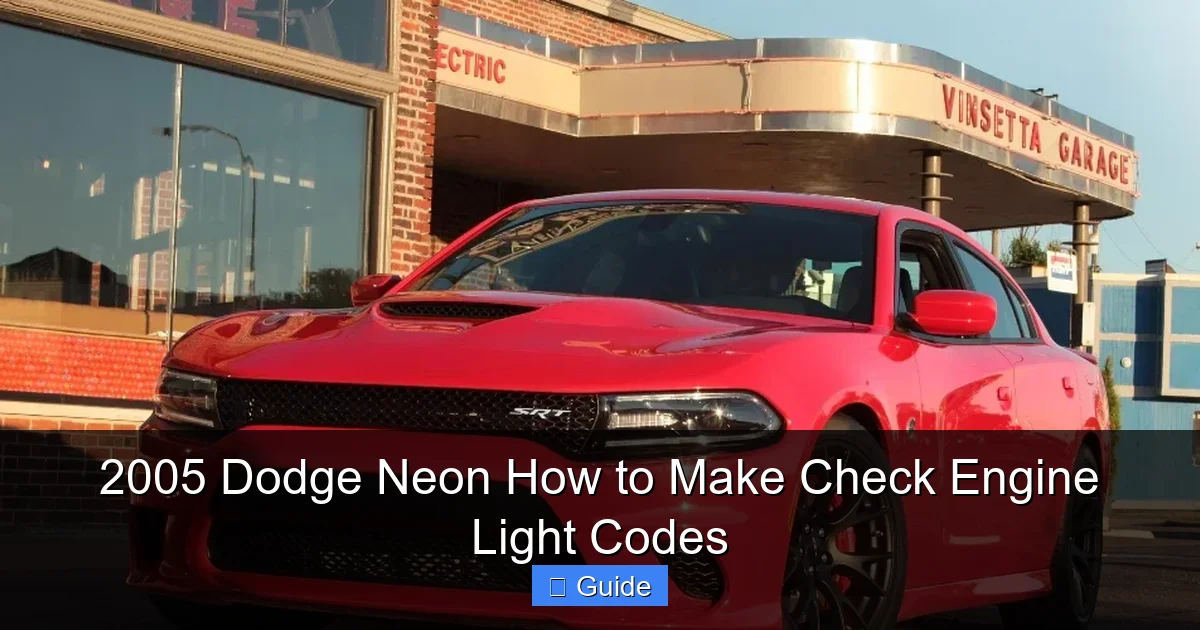 2005 Dodge Neon How to Make Check Engine Light Codes