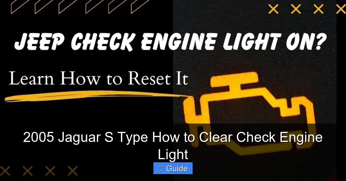 2005 Jaguar S Type How to Clear Check Engine Light