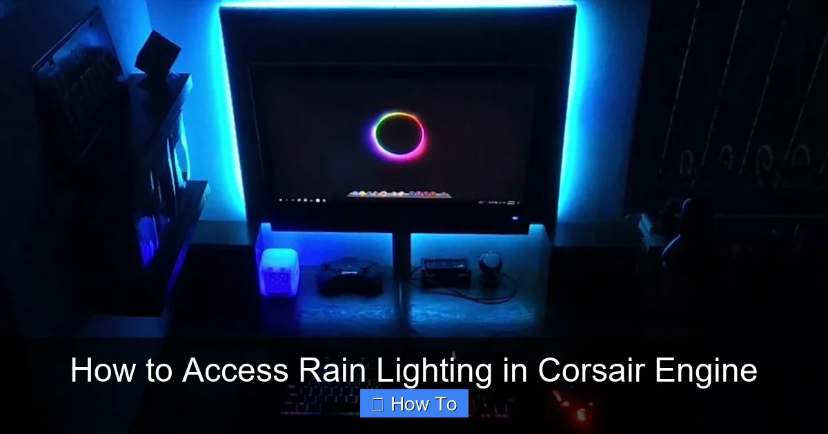 How to Access Rain Lighting in Corsair Engine