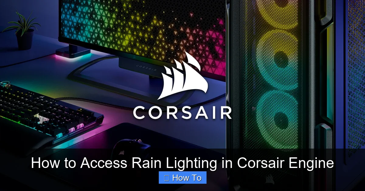 How to Access Rain Lighting in Corsair Engine