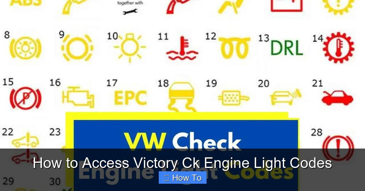 How to Access Victory Ck Engine Light Codes