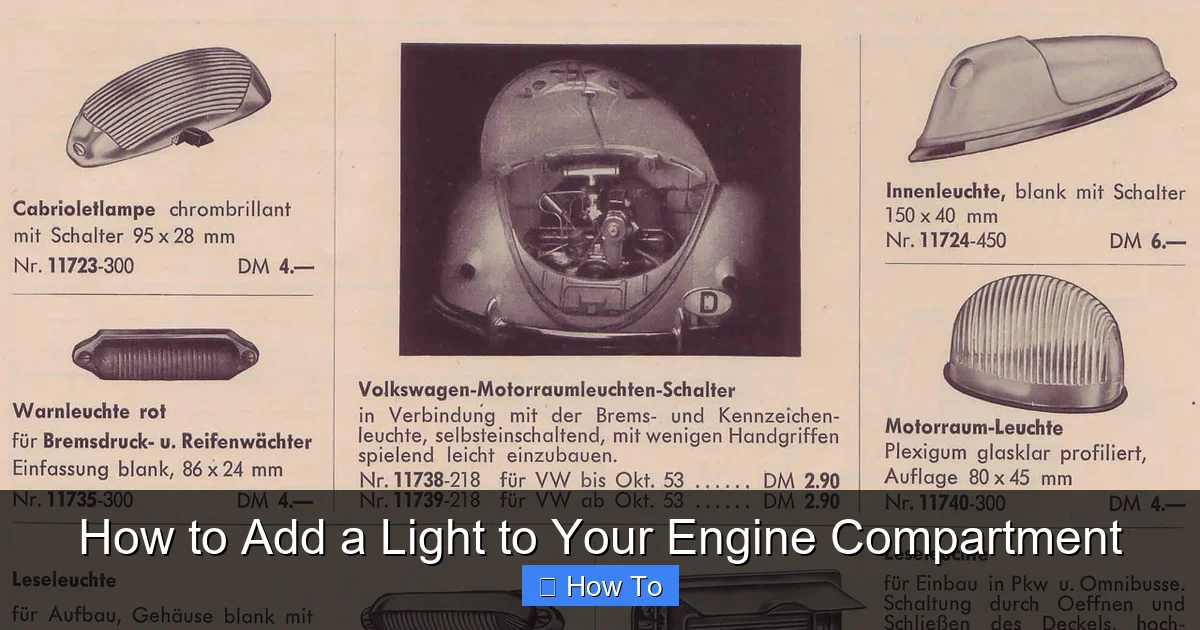 How to Add a Light to Your Engine Compartment