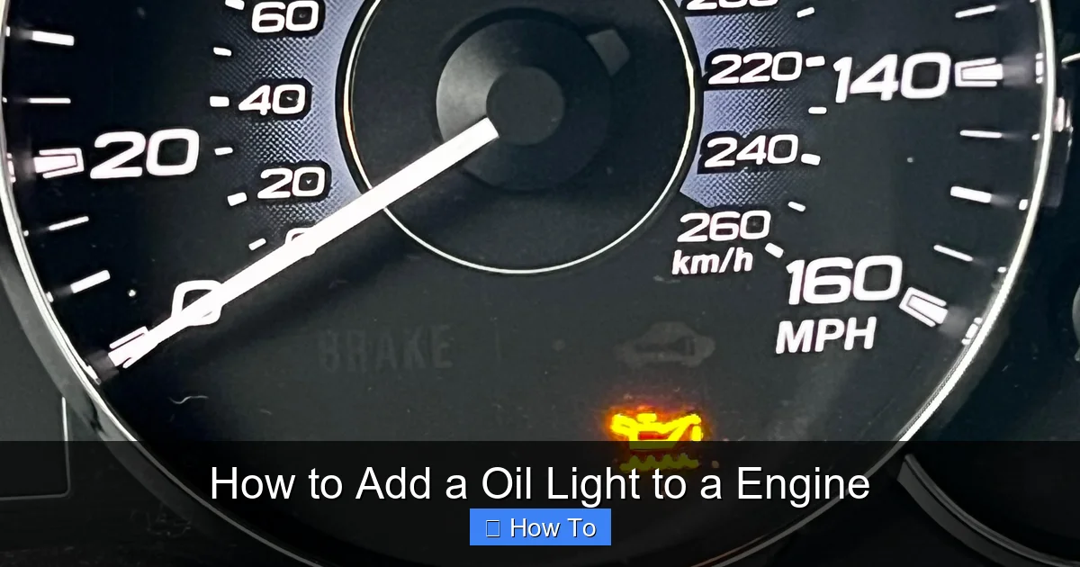 How to Add a Oil Light to a Engine