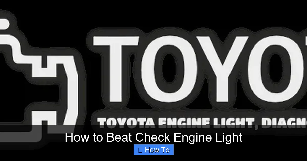 How to Beat Check Engine Light