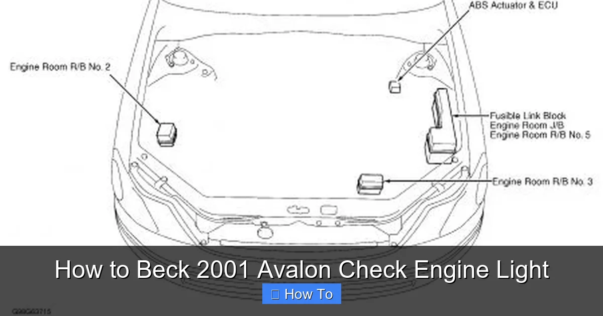 How to Beck 2001 Avalon Check Engine Light