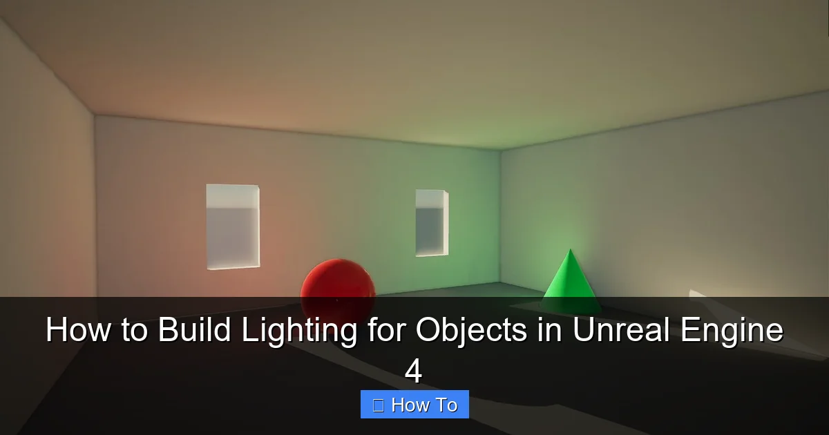 How to Build Lighting for Objects in Unreal Engine 4