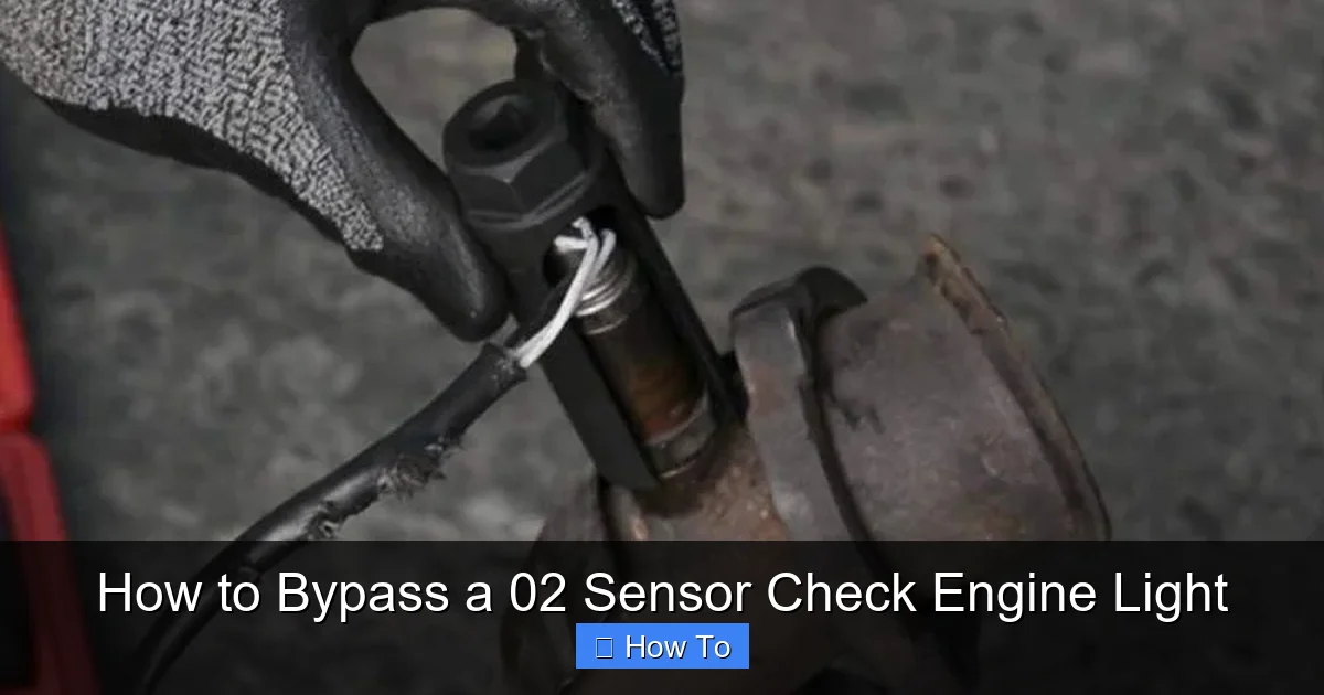 How to Bypass a 02 Sensor Check Engine Light