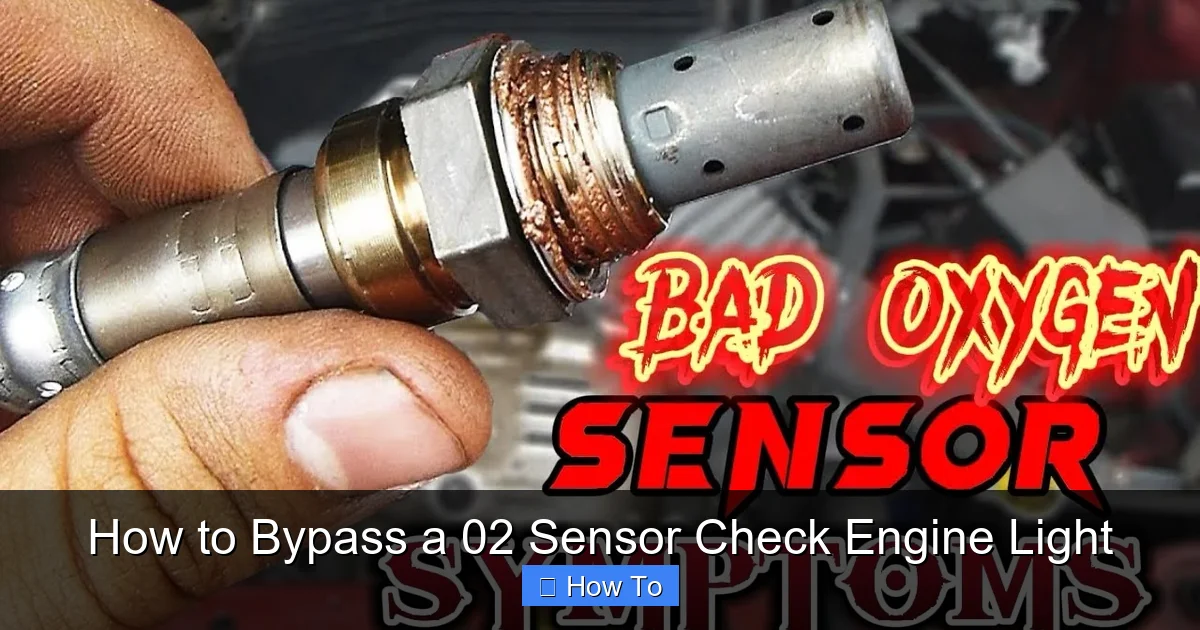How to Bypass a 02 Sensor Check Engine Light