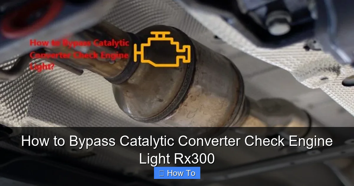 How to Bypass Catalytic Converter Check Engine Light Rx300