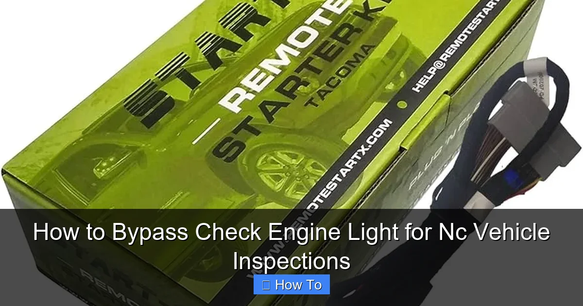 How to Bypass Check Engine Light for Nc Vehicle Inspections