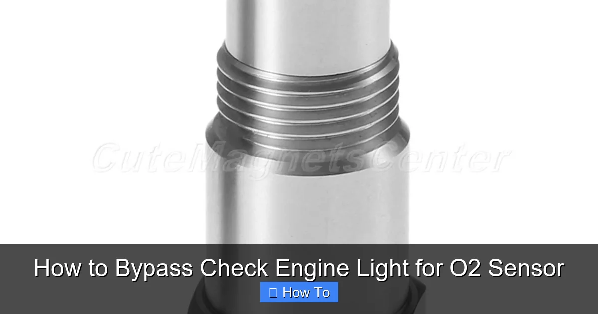 How to Bypass Check Engine Light for O2 Sensor