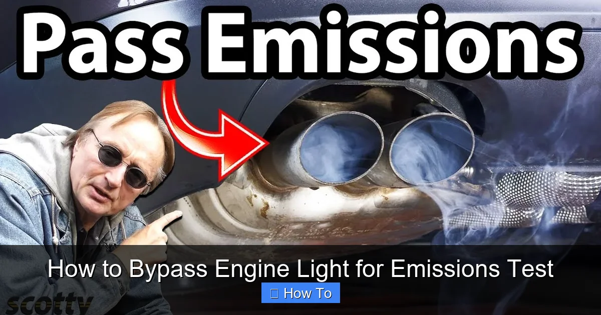 How to Bypass Engine Light for Emissions Test