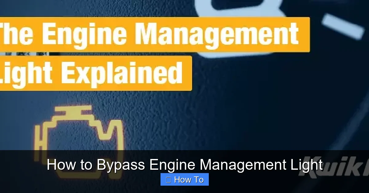 How to Bypass Engine Management Light