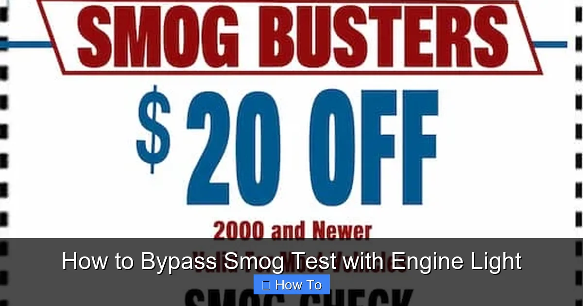 How to Bypass Smog Test with Engine Light