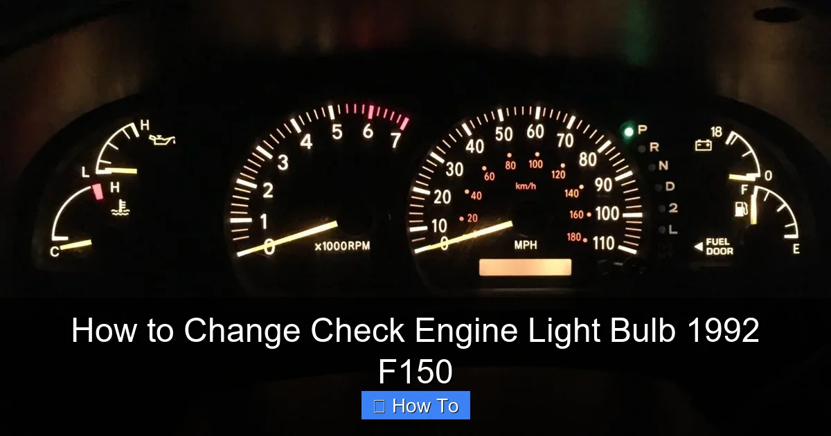 How to Change Check Engine Light Bulb 1992 F150