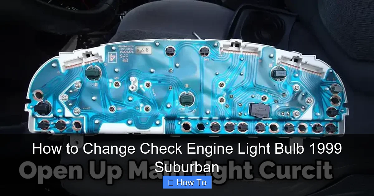 How to Change Check Engine Light Bulb 1999 Suburban