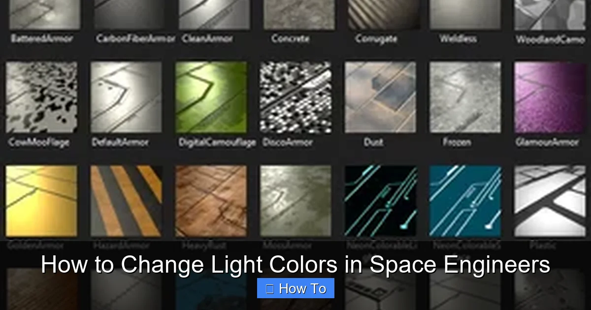 How to Change Light Colors in Space Engineers