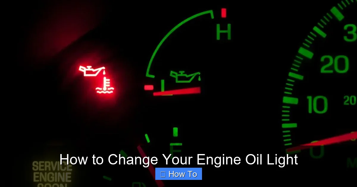 How to Change Your Engine Oil Light