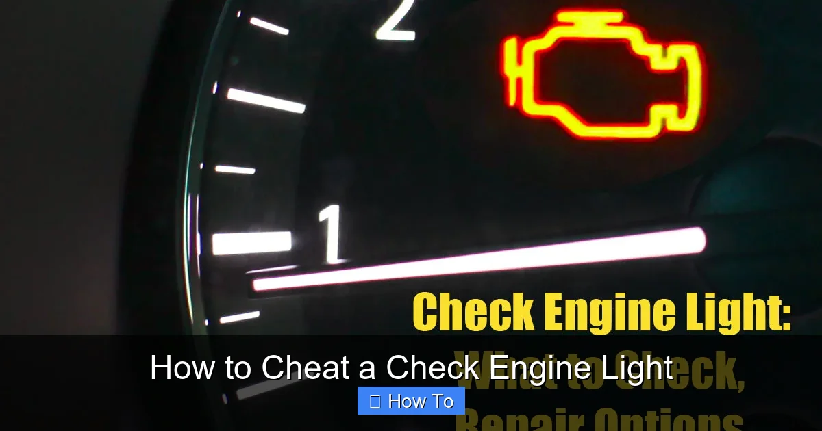 How to Cheat a Check Engine Light