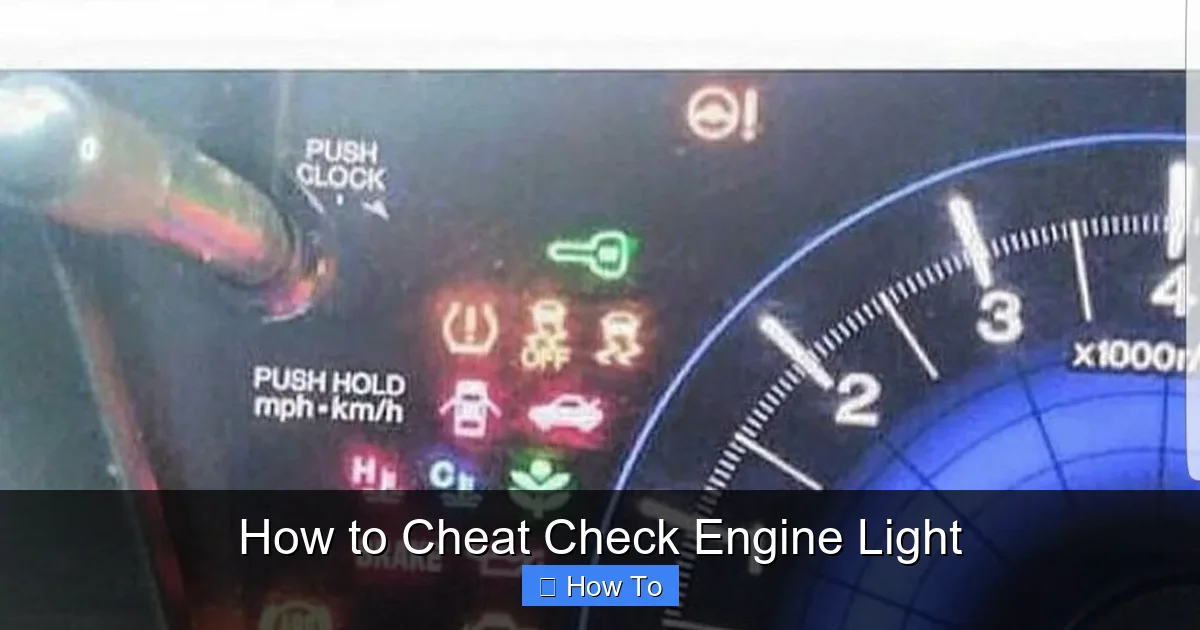 How to Cheat Check Engine Light