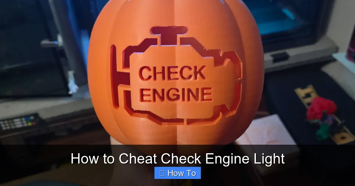 How to Cheat Check Engine Light