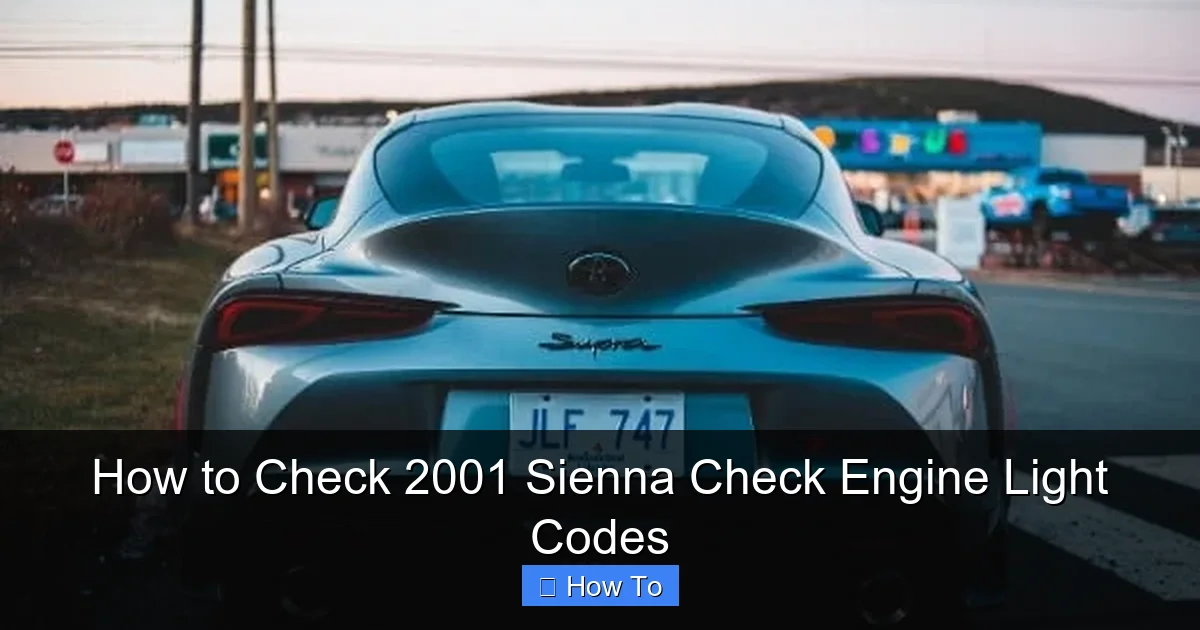 How to Check 2001 Sienna Check Engine Light Codes