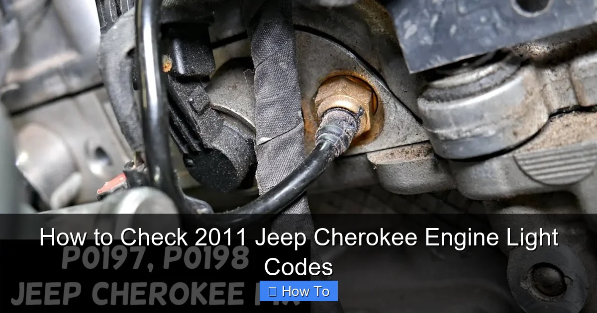 How to Check 2011 Jeep Cherokee Engine Light Codes