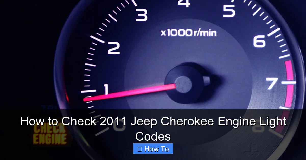 How to Check 2011 Jeep Cherokee Engine Light Codes