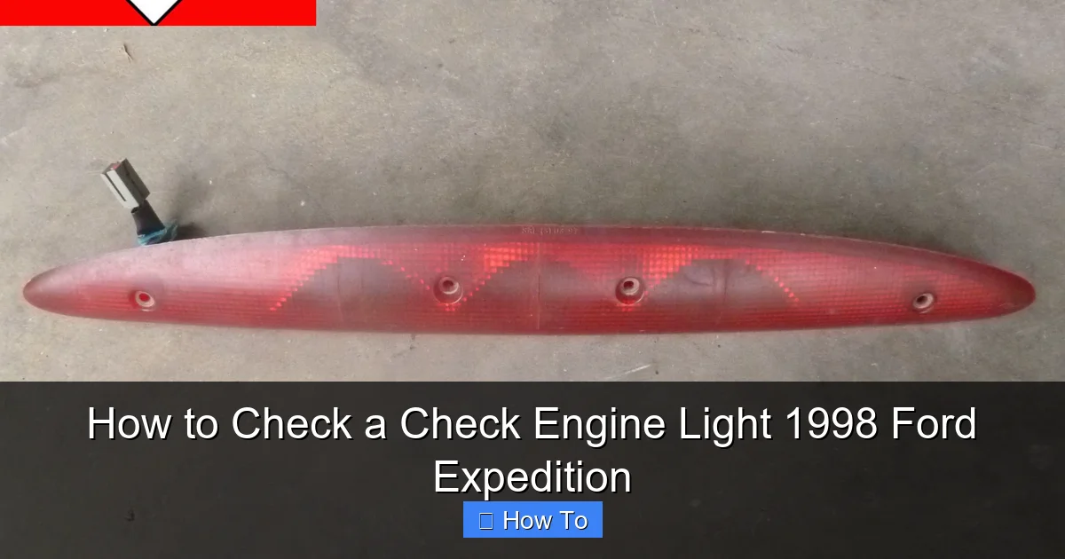 How to Check a Check Engine Light 1998 Ford Expedition