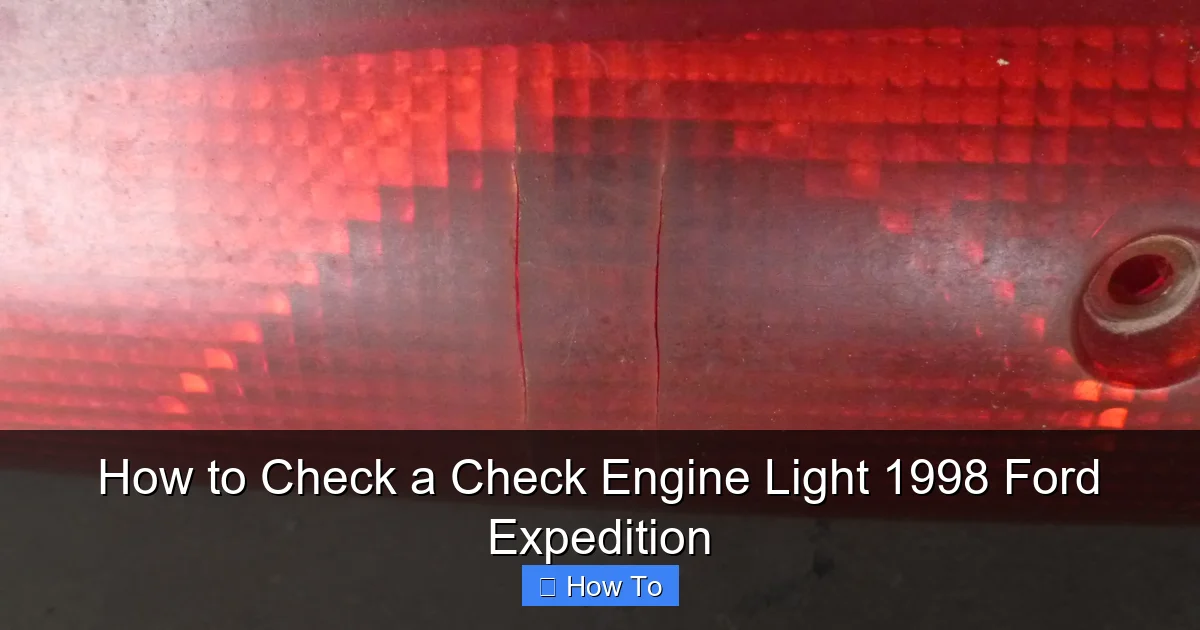 How to Check a Check Engine Light 1998 Ford Expedition